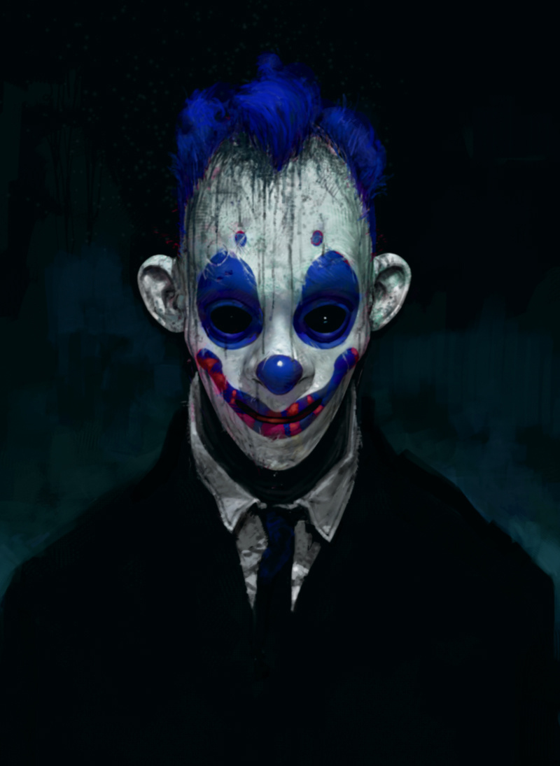 Illustration for article titled Never-seen Dark Knight concept art reveals the terrifying origins of the Joker's Clown Gang